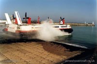 The Princess Anne (GH-2007) departing Dover hoverport